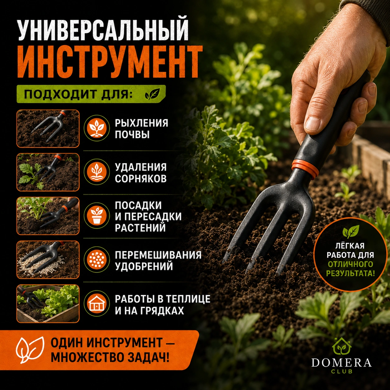 Ручной культиватор для сада и огорода