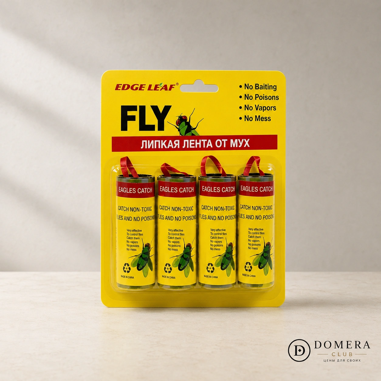 Липкая лента от мух EDGE LEAF FLY 4 шт