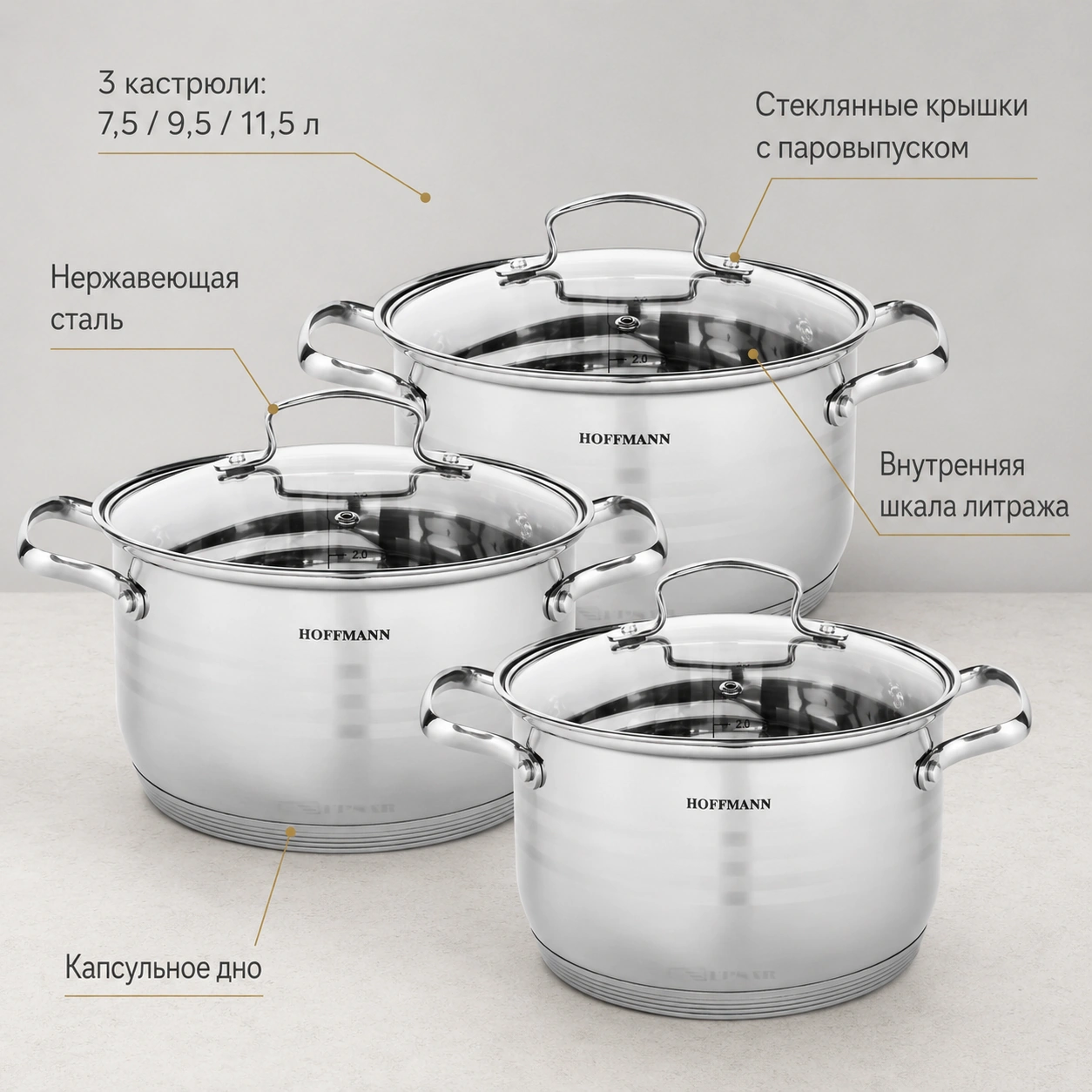 Набор кастрюль 6 пр.