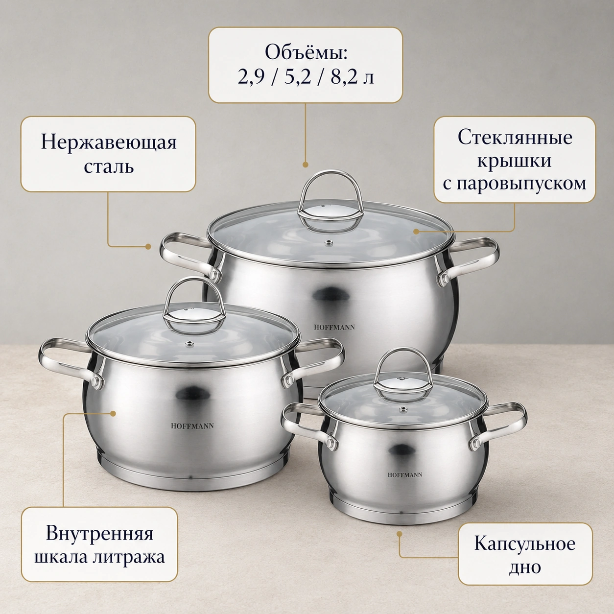 Набор кастрюль 6 пр.